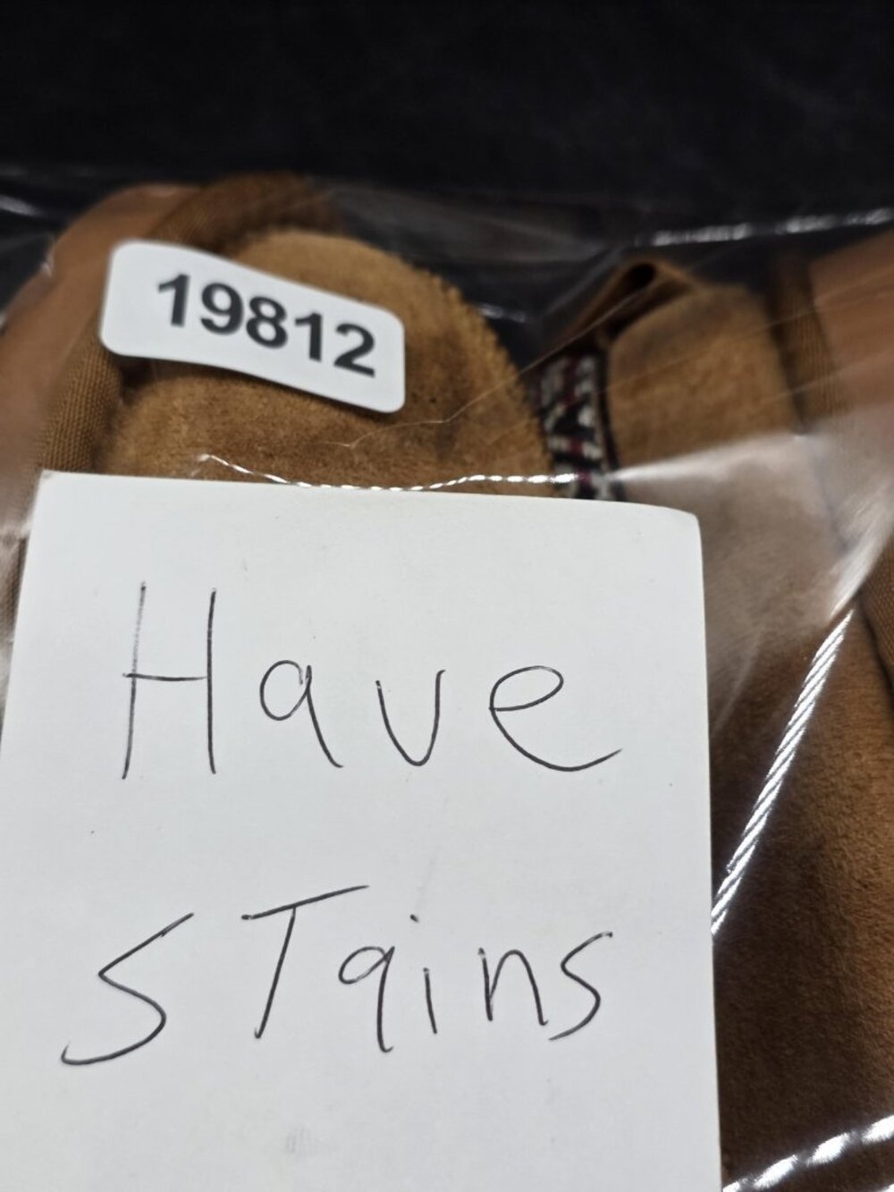 Soda Slippers Shoes Womens Size 10 Brown Faux Suede Fuzzy Lined Clog Stains - Picture 10 of 10